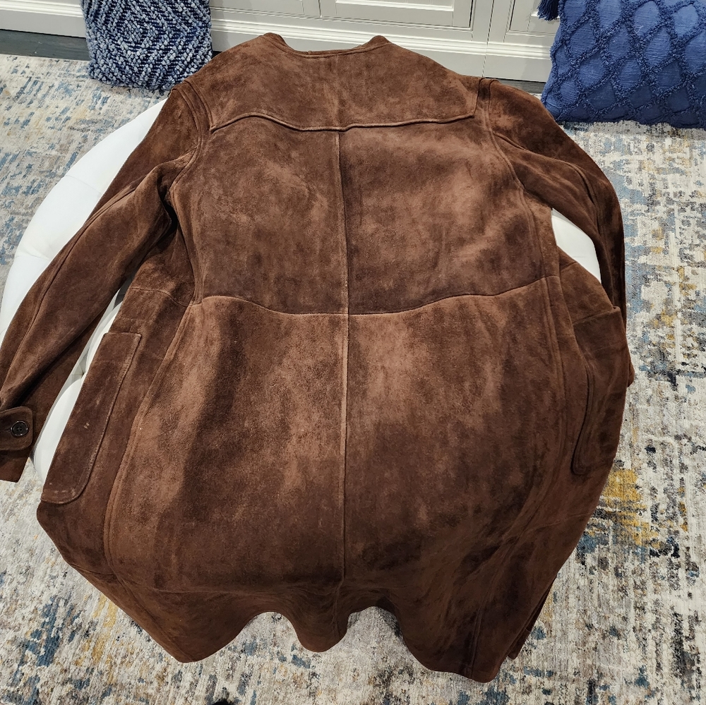 Ralph Lauren polo Vintage Leather Duffle coat hoodie Excellent condition Trench - Picture 8 of 12